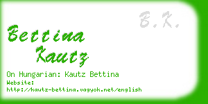 bettina kautz business card